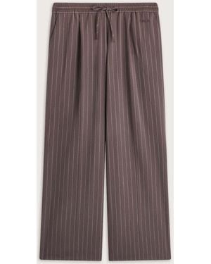 Tala Drawstring Wide Leg Pants - Brown
