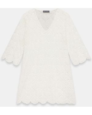 Mint Velvet Mint Velvet Crochet Beach Mini Dress - White