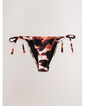Ted Baker Print Tie Side Bikini Bottoms - Natural
