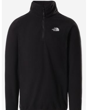 The North Face Side Logo Glacier Quarter Zip Fleece - Blue