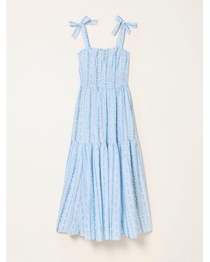 FatFace Fatface Martha Petite Stripe Midi Dress - Blue
