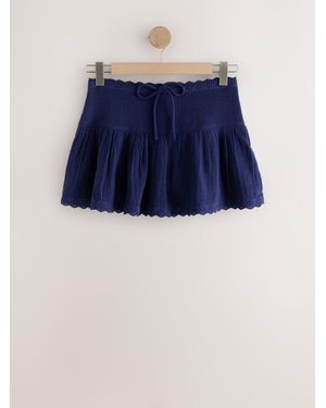 Next Pull On Mini Skirt - Blue