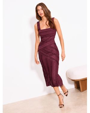 lipsy two tone pleated bodycon dress Drape High Neck Midi in Blue Audrey Hepburn's Little Black intellectual elite Achieve understated elegance with Size:36M