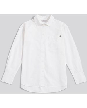 U.S. POLO ASSN. U. S. Polo Assn U. S. Polo Assn. Cotton Poplin Loose Fit Shirt - White