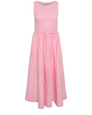 PixieGirl Petite Ruffle Detail Midi Dress - Pink