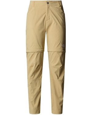 The North Face Exploration Regular Straight Leg Convertible Pants - Natural
