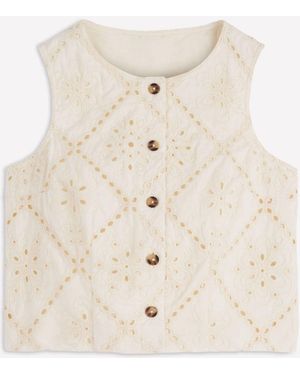 Boden Andrea Cotton Shell Top - Natural