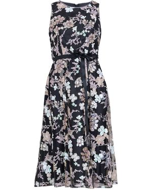 Gina Bacconi Alesha Embriodered Midi Fit And Flare Dress - White