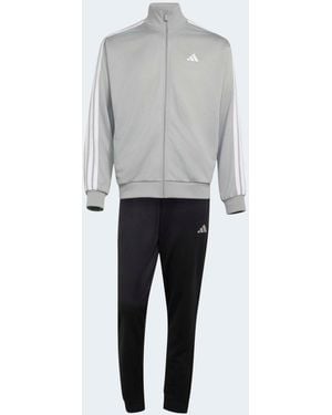 adidas 3-Stripes French Terry Tracksuit - Gray