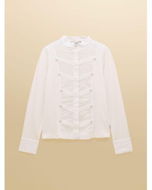 Joules Military Band Style Jersey Shirt - Natural
