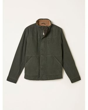 FatFace Fatface Wardly Canvas Funnel Neck Jacket - Green