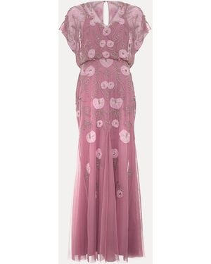 Phase Eight Priya Beaded Dress - Pink