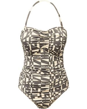 Seaspray Jaipur Gathered Bandeau Swimsuit - White