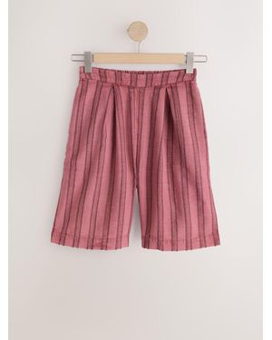 Next Pleat Front Bermuda Shorts - Pink