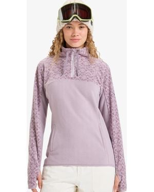 Roxy Sayna Half Zip Ski Layer Fleece - Purple