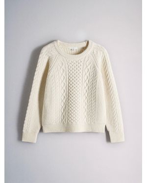 The Set Knit Cable Jumper - Natural