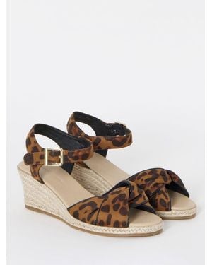Simply Be Extra Wide Fit Twist Front Espadrille Wedge Sandals - Multicolour