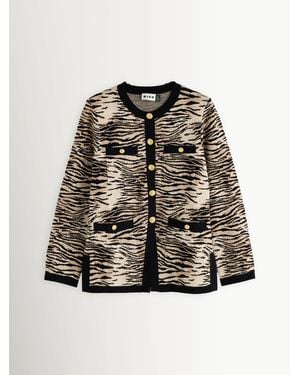 RIXO London Raylene Cardigan Cooper Tiger - Black