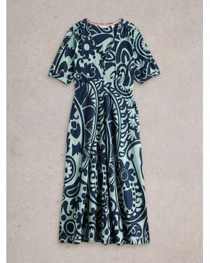White Stuff Megan Jersey Dress - Blue