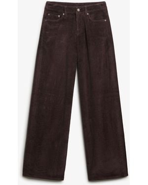 Superdry Mid Rise Baggy Leg Jumbo Cord Pants - White