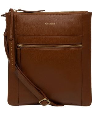 Pure Luxuries Wren Leather Cross Body Bag - Brown