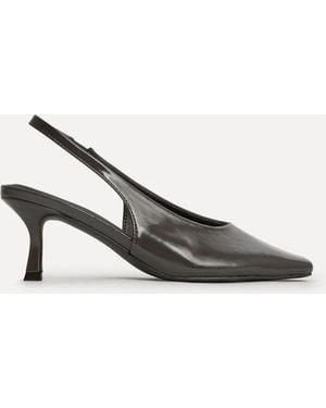 Linzi Method Square Toe Slingback Court Absätze - Weiß