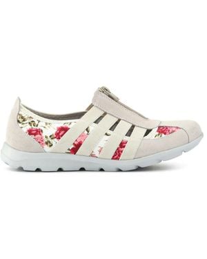 Pavers Wide Fit Casual Slip-On Shoes - White