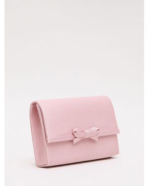 Phase Eight Phase Eight Grosgrain Bow Clutch - Pink