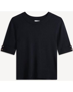 Hobbs Leanne Knitted Top - Black