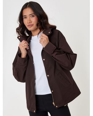 Threadbare Showerproof Hooded Jacket - Brown