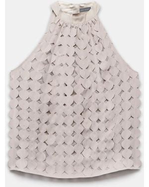 Mint Velvet Disc Halter Top - Natural