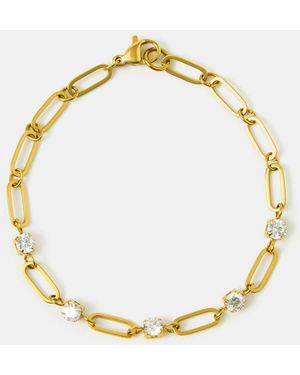 Accessorize Plated 14Ct Paperclip Chain Bracelet - Metallic