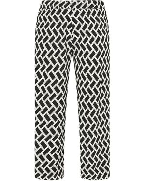 Yours Curve Hose Mit Weitem Bein Mit Geometrisch Strukturiertem Bein48 - Weiß