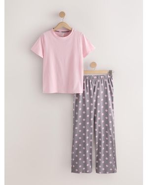 Next Spot Short Sleeve Pajamas - Pink