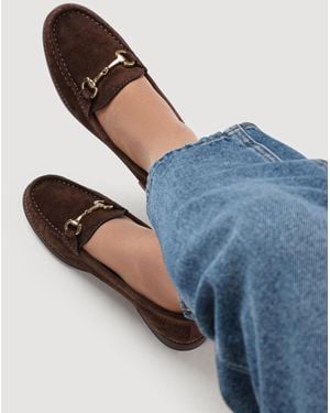Jones Bootmaker Wide Fit Lex Suede Leather Loafers - Blue