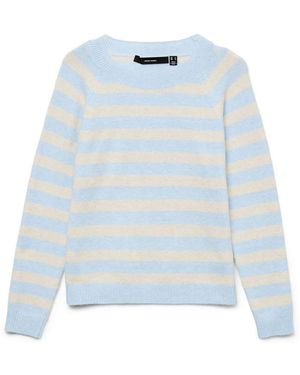 Vero Moda Round Neck Soft Touch Cosy Knitted Jumper - Blue