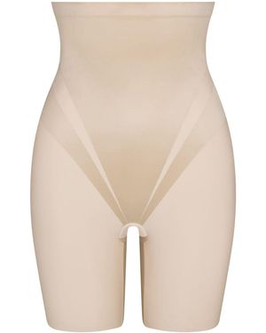 Spanx Transform Extra-Firm Control High-Waisted Mid-Thigh Shorts - Natural