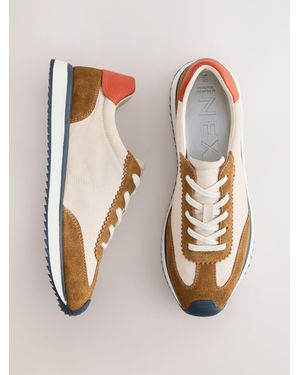 Next Neutral Forever Comfort Suede Sneakers - Pink