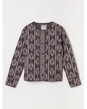 FatFace Paisley Quilted Jacket - Gray