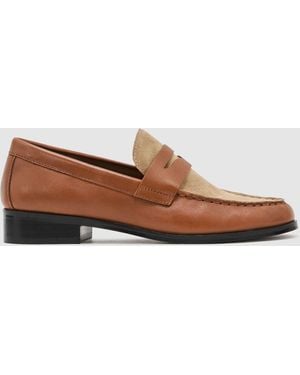 Reiss Kallie Leather And Suede Penny Loafers - White