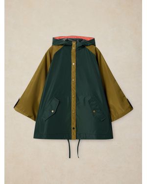 White Stuff Dakota Showerproof Poncho - Green
