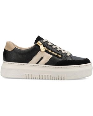 Rieker Zipper Shoes - Schwarz