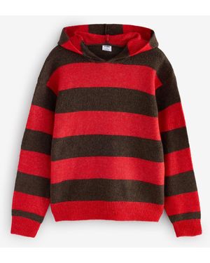 Cotton On Sporty Stripe Hooded Cardigan - Red