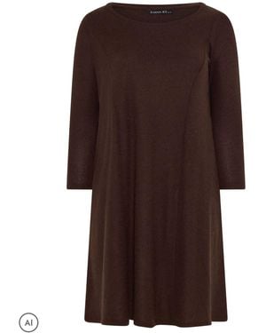 Evans Pocket Detail Dress - Brown