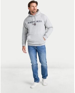 Raging Bull Hooded Signature Sweat Top - Blue