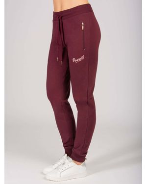 Pineapple Skinny Zip Sweatpants - Red