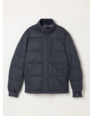 FatFace Fatface Tarn Micro Check Padded Jacket - Blue