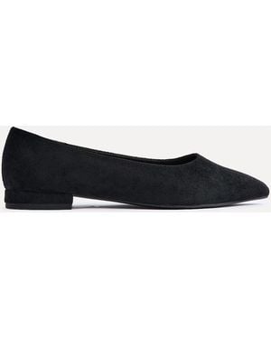 Linzi Wide Fit Compete Pointed Toe Ballet Flat Shoes - White
