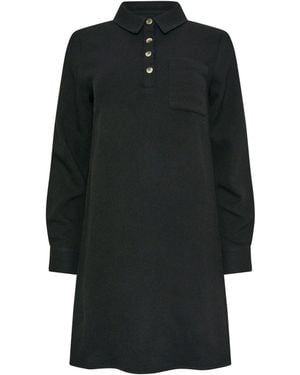 M Com Shirt Dress - Black
