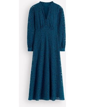 Boden Cassie Lace Tea Dress - Blue